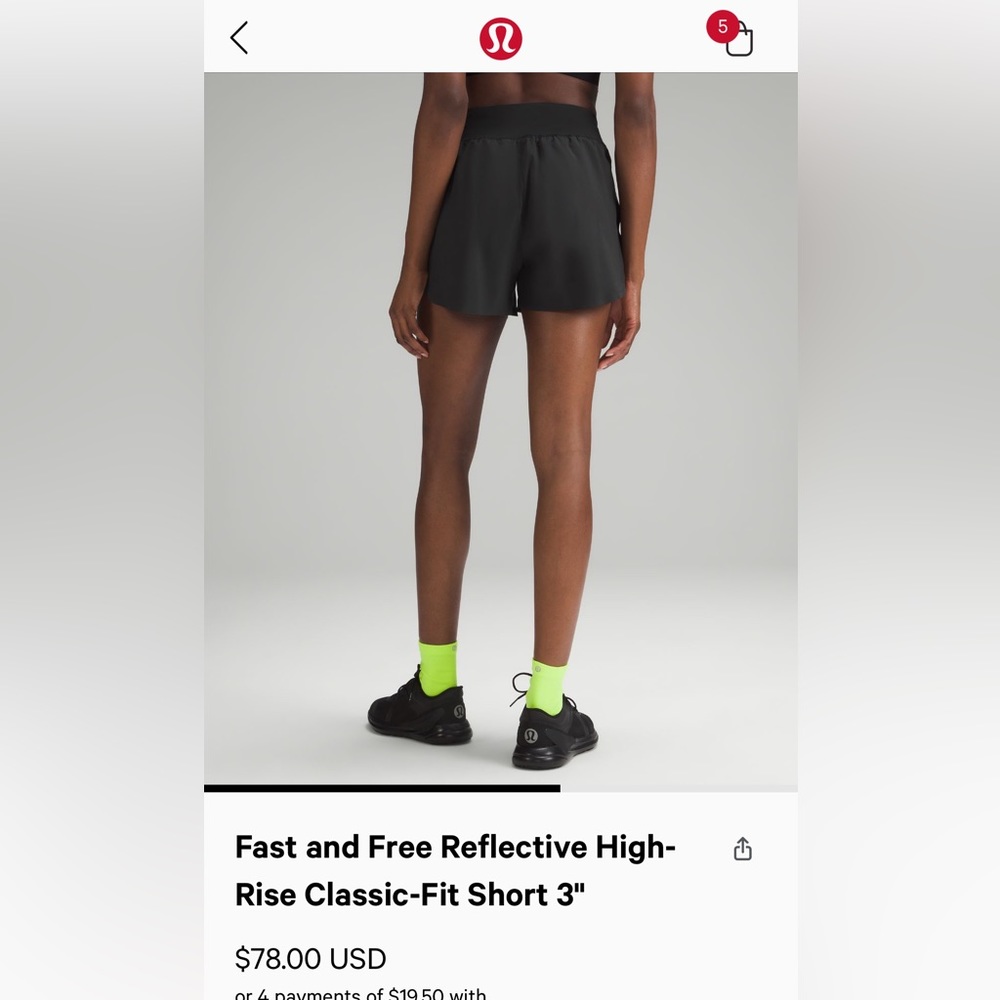 Lululemon Fast and Free Reflective Shorts